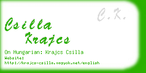 csilla krajcs business card